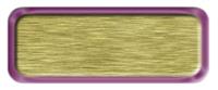 Blank Brushed Gold Nametag with a Shiny Purple Metal Border