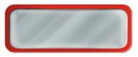 Blank Shiny Silver Nametag with a Red Metal Border