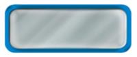 Blank Shiny Silver Nametag with a Shiny Blue Metal Border